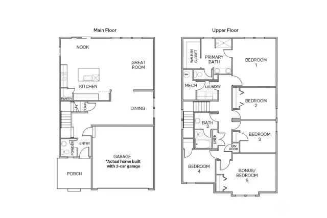 3-car garage.