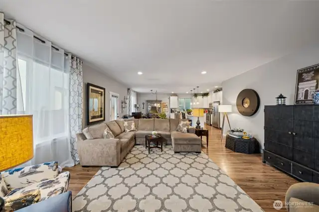 9 ft ceilings throughout the home