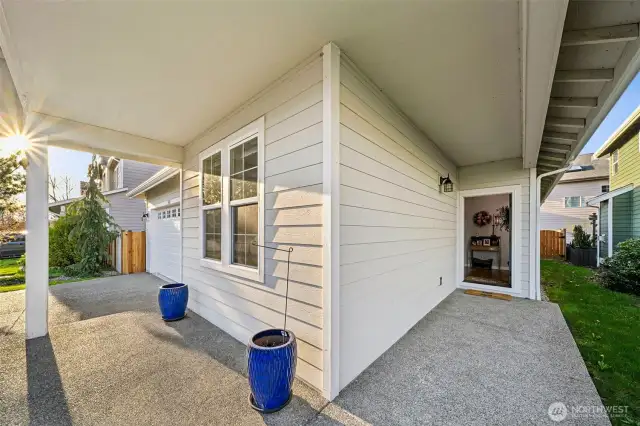 Front patio & front door