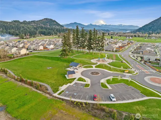 Park area in the development