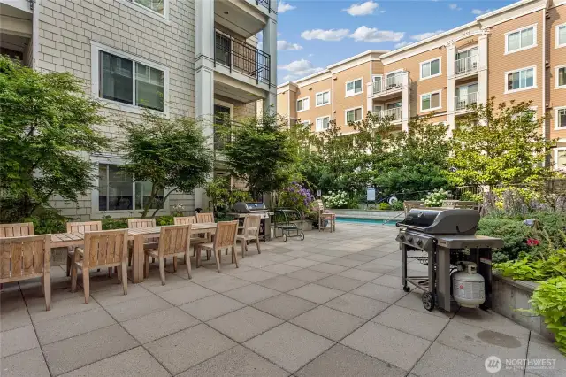 Pool deck area