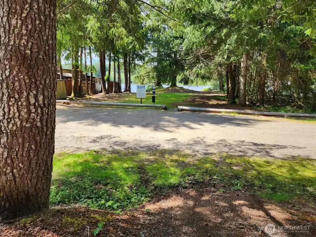 This Lake view property is right across the street from a park with a dock!