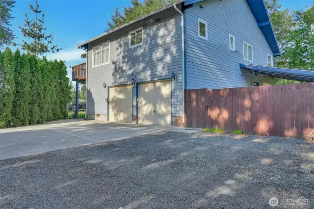 2 car attached garage