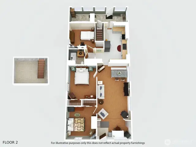 3D floorplan of home