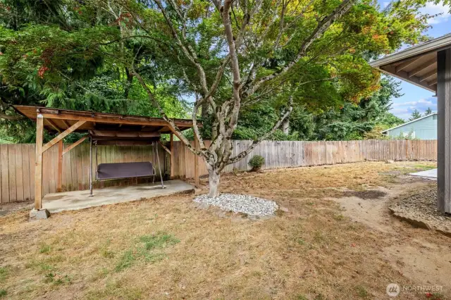 Covered shelter over concrete pad with your end use in mind.
