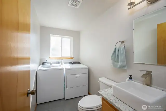 Laundry room and half bathroom