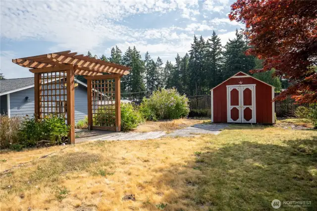 trellis and shed