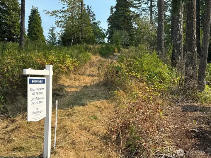 Beginning of driveway easement 12'W x 90'L.