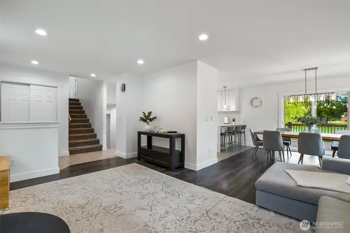 Upstairs from main floor