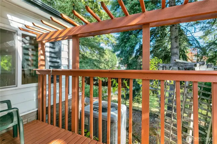 Deck that looks out to the park ~