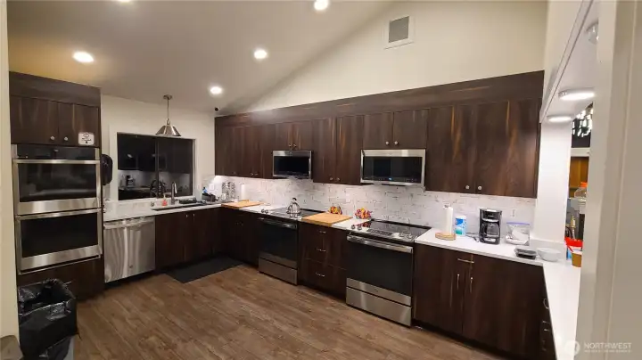 Lovely updated kitchen just off the banquet room ~