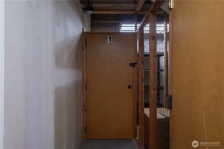 Storage unit #1 around the corner from your premium parking space for quick storage of bike or other items.