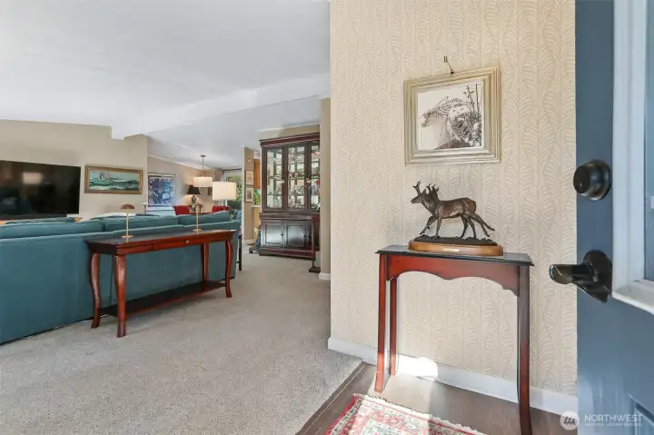 Formal entry into the living room