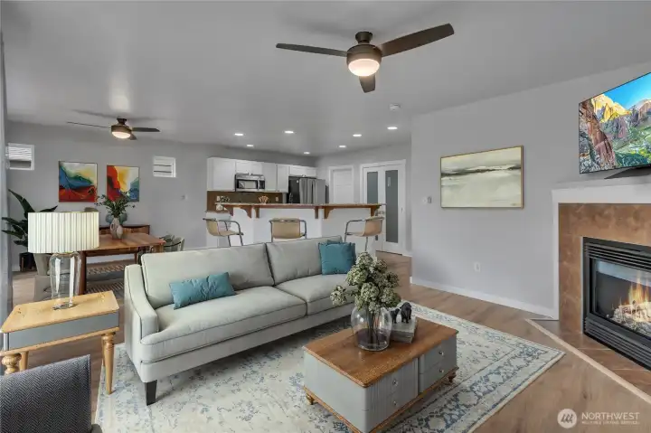 Visual of living room.