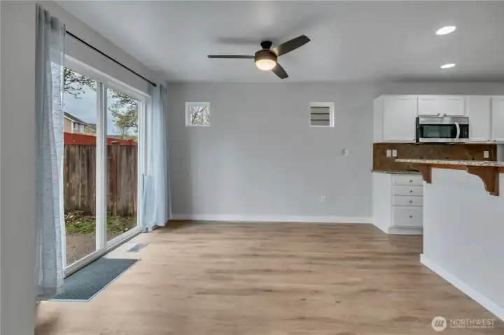 View of dining room from living room.