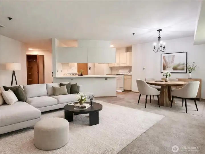 Living Space (Virtually Staged)