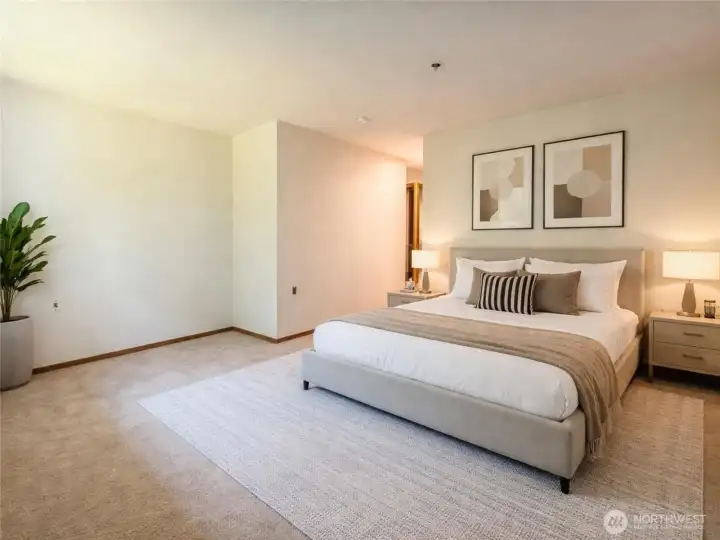 Primary Bed (Virtually Staged