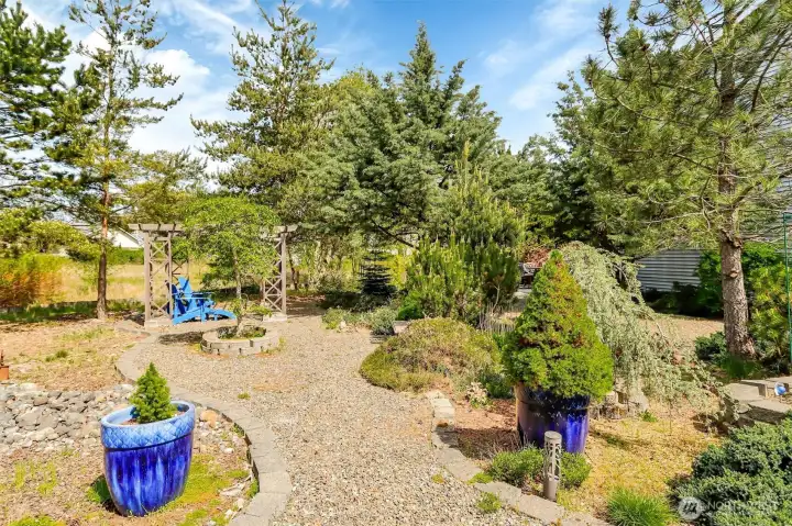 The meandering pathways in the garden are so peaceful