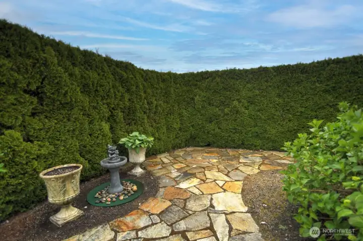 Stone path courtyard