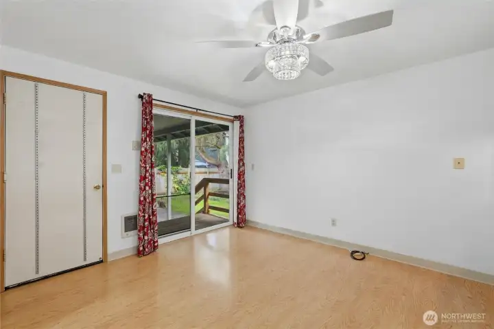 Dining area with slider to backyard Dining area with slider to backyard