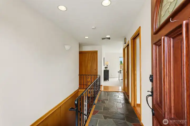 Entryway and Access to Down Stairs Bonus Room and MIL