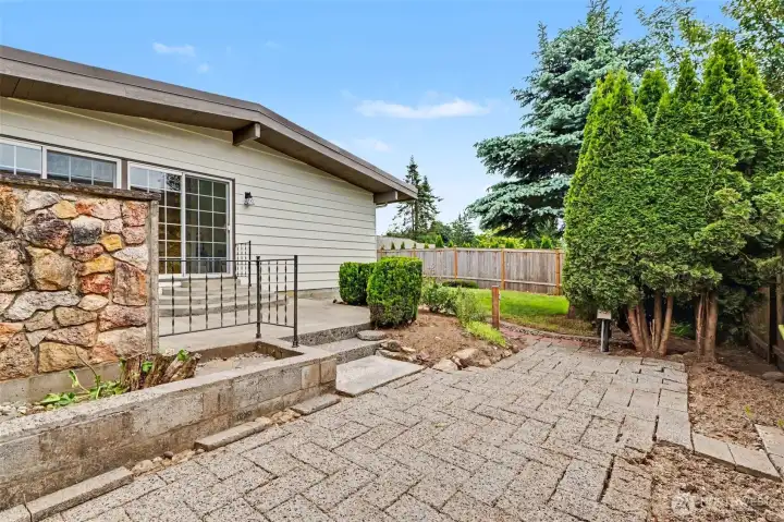 Patio on Side of home just off the Kitchen