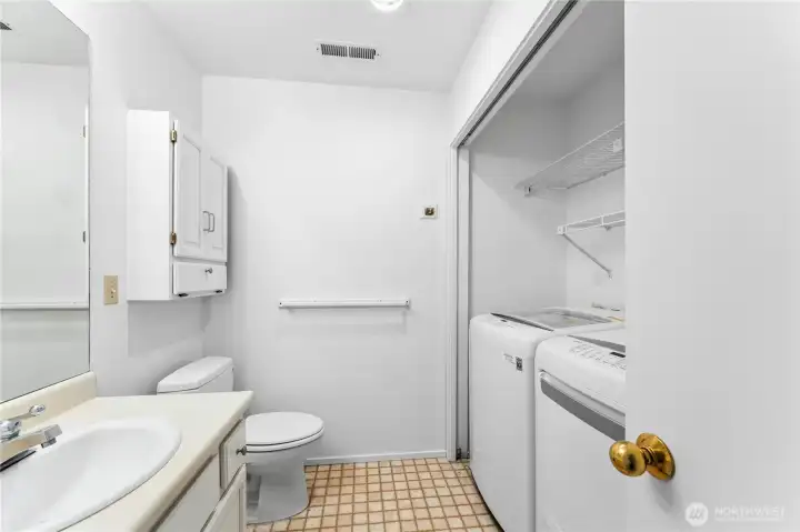Bathroom #2 and full size washer and dryer