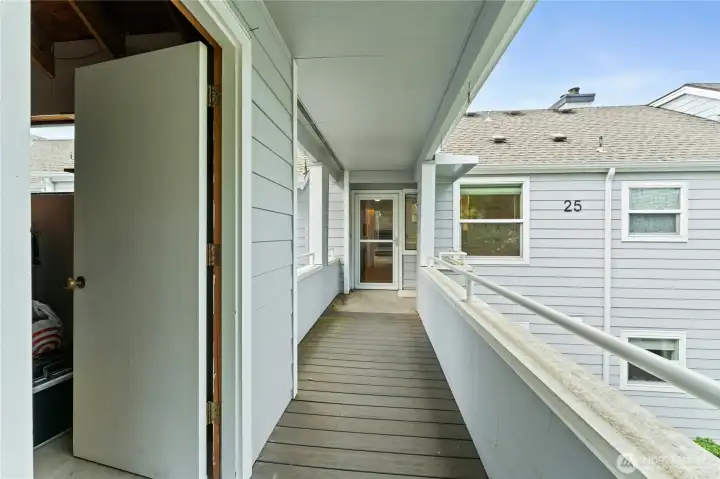 Covered Walkway from your private garage to your front door