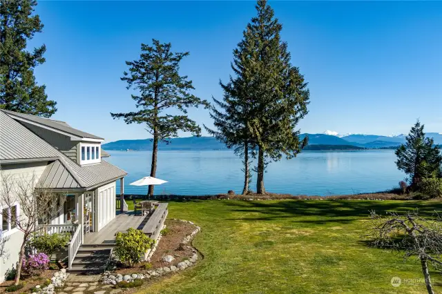 Enjoy Mount Baker and panoramic views from your partially covered deck.