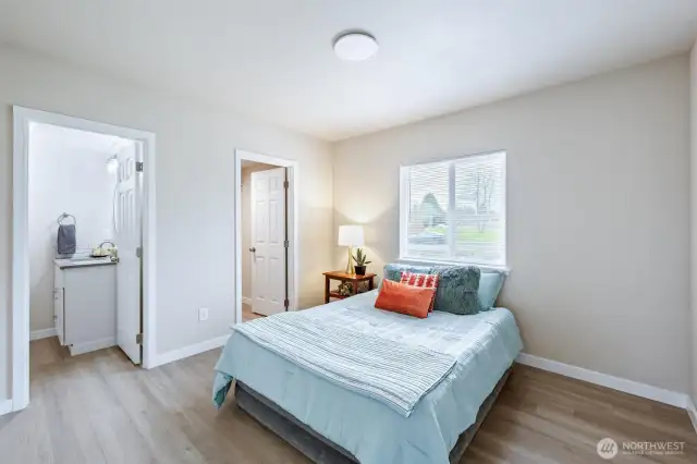 Primary bedroom with attached bath