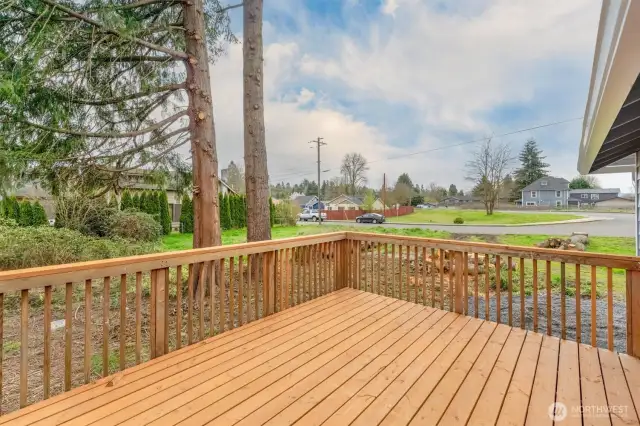 Deck off of the back door