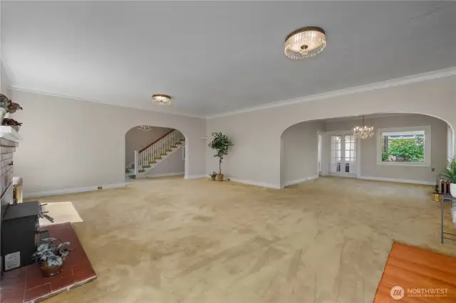 Living room to dining room