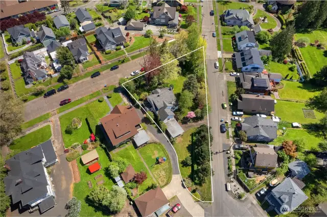 Large 1/3 acre corner lot.
