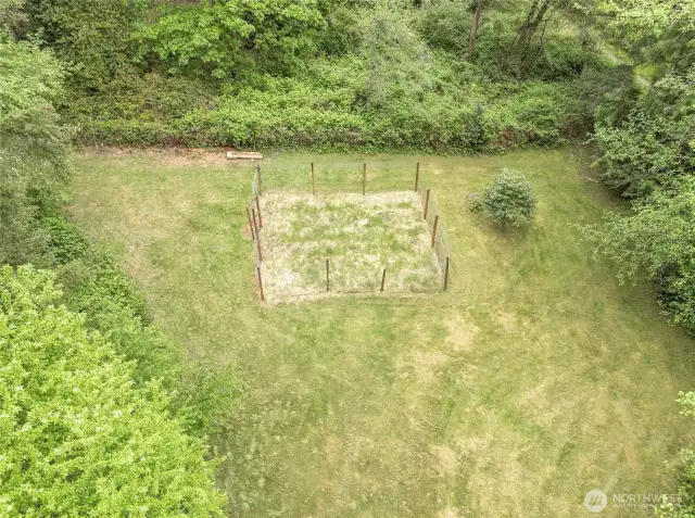 Aerial view of lower field.
