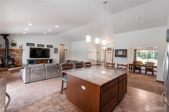 Smart switches in the kitchen and bedrooms to control the lights. Just ask Alexa. Don't miss the extra cabinets in the island for even more storage.