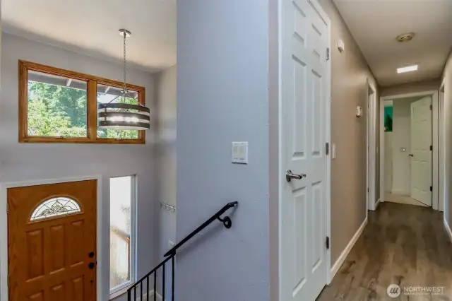 Explore the well-designed bedrooms along the hallway