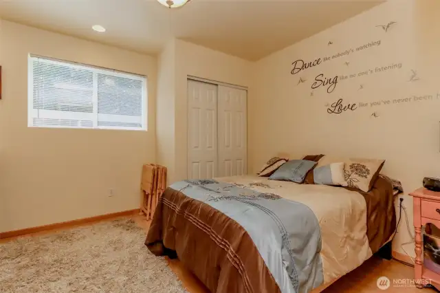 Comfortable downstairs bedroom, offering flexibility