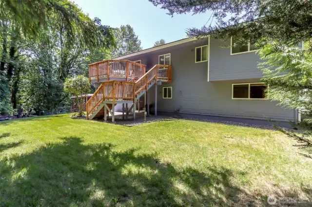 Private, spacious backyard perfect for play or relaxation
