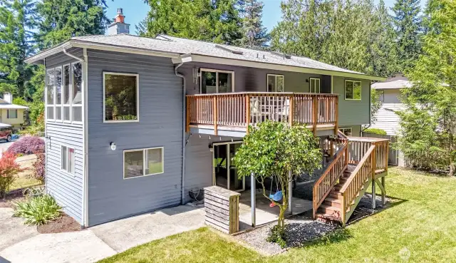 Recently updated decking, rails, and stairs (2020) enhance this home’s outdoor appeal.