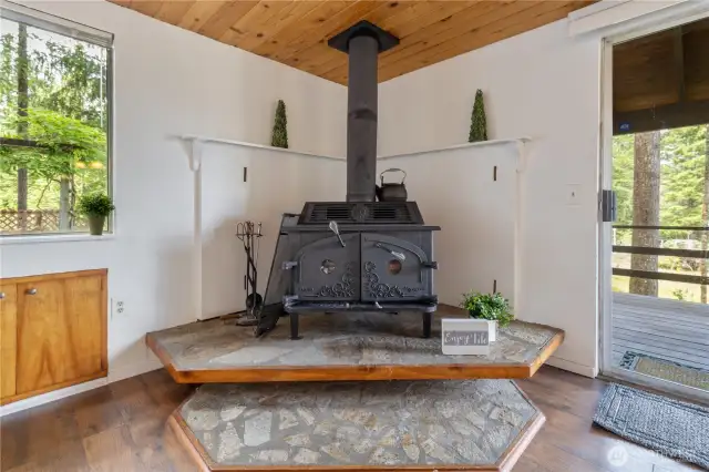 Fireplace - there will be wood stacked and ready for your next fire!
