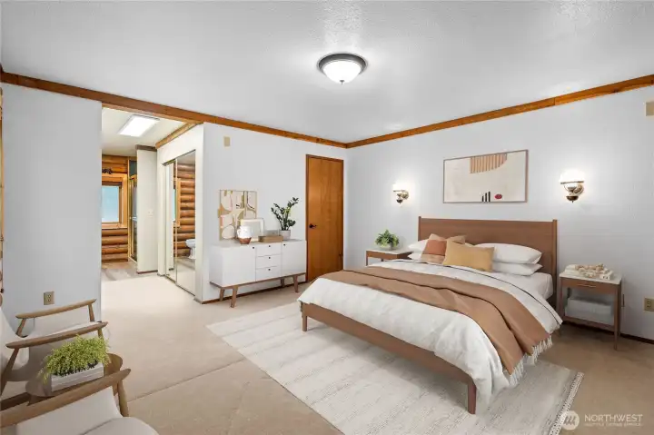 Digitally Staged Primary Bed