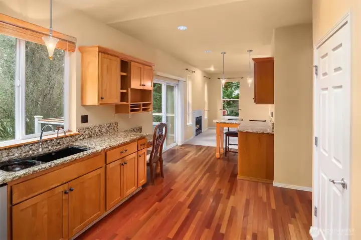 Kitchen with Pantry, Gas Stove and Stainless Steel Appliances