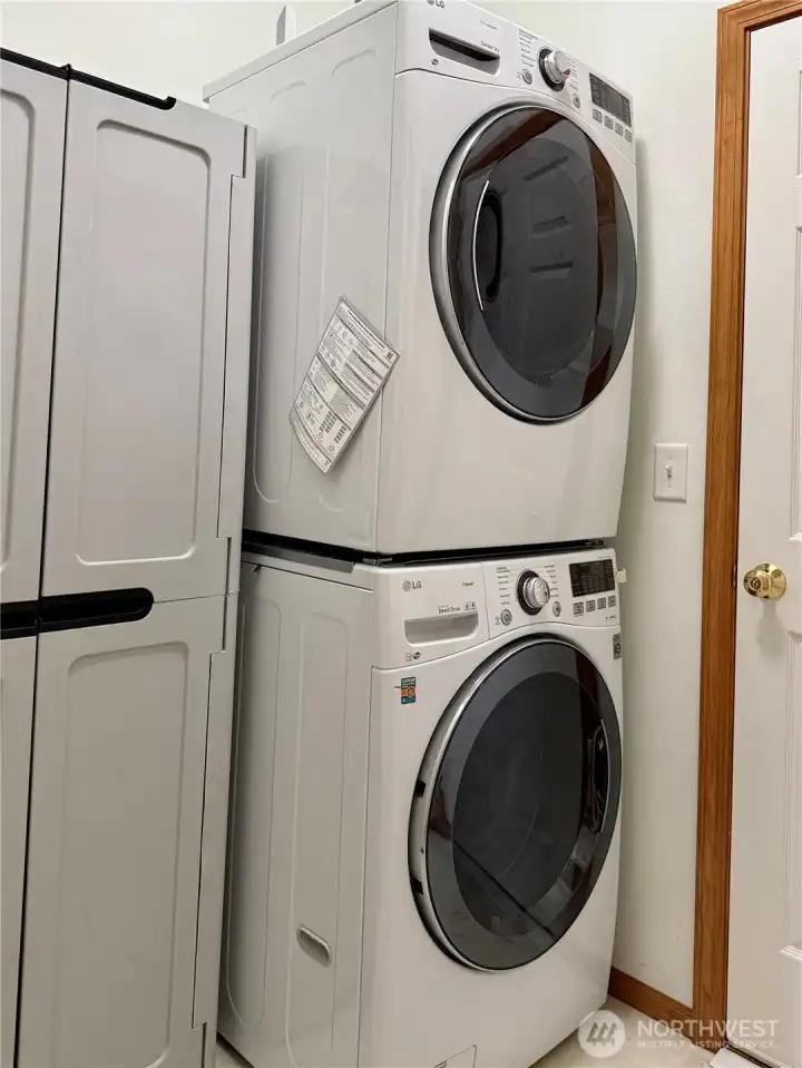Laundry room with new stackable W/D