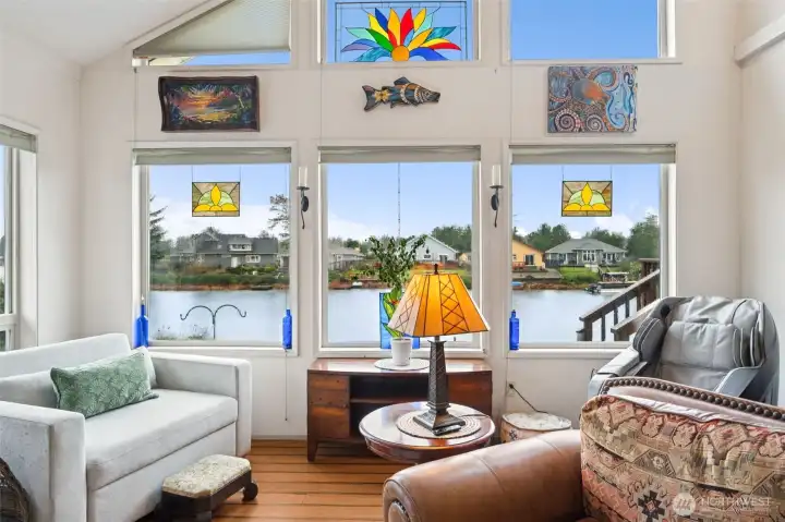 Look at that view out the living room windows.