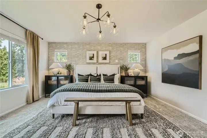 Luxury Primary suite  Photos are representation as the home is under construction.