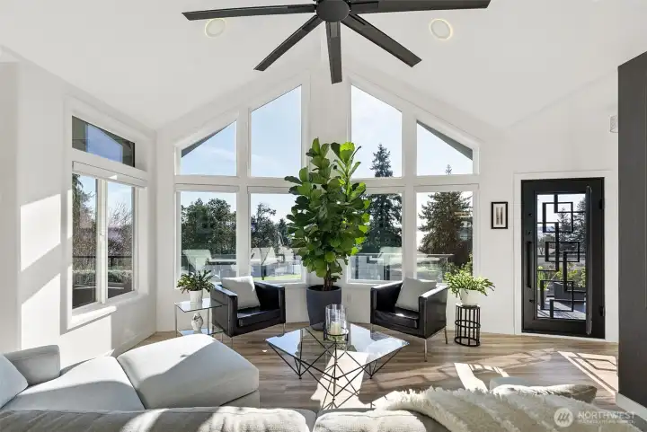 Luxury vinyl plank flooring is the hard surface flooring from entry through kitchen and main living spaced. Convenient for cleaning and warmth and texture to the space.