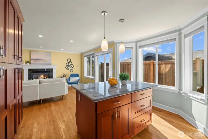 Looking into family room