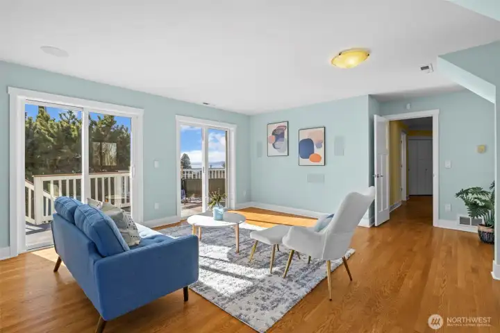 Entertainment center hooked and ready to movie or surround sound