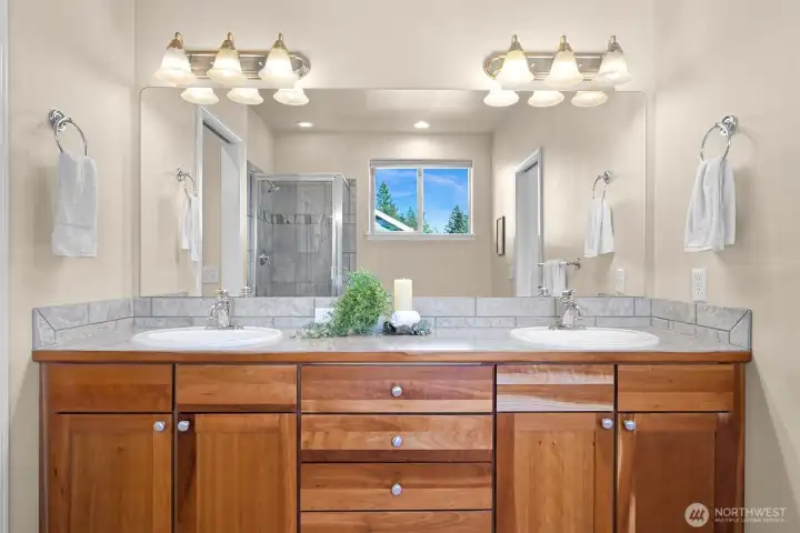 Primary double vanity