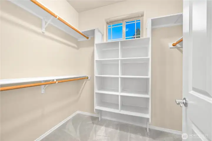 Large primary walk-in closet